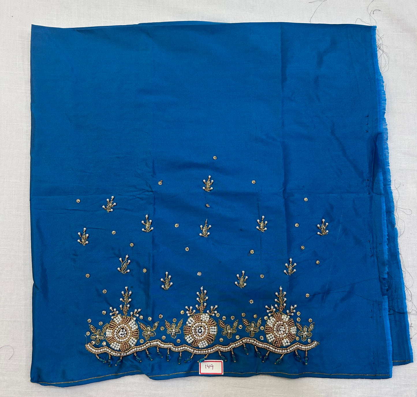 Bridal Maggam Work Blouses with Pearl & Flower Design