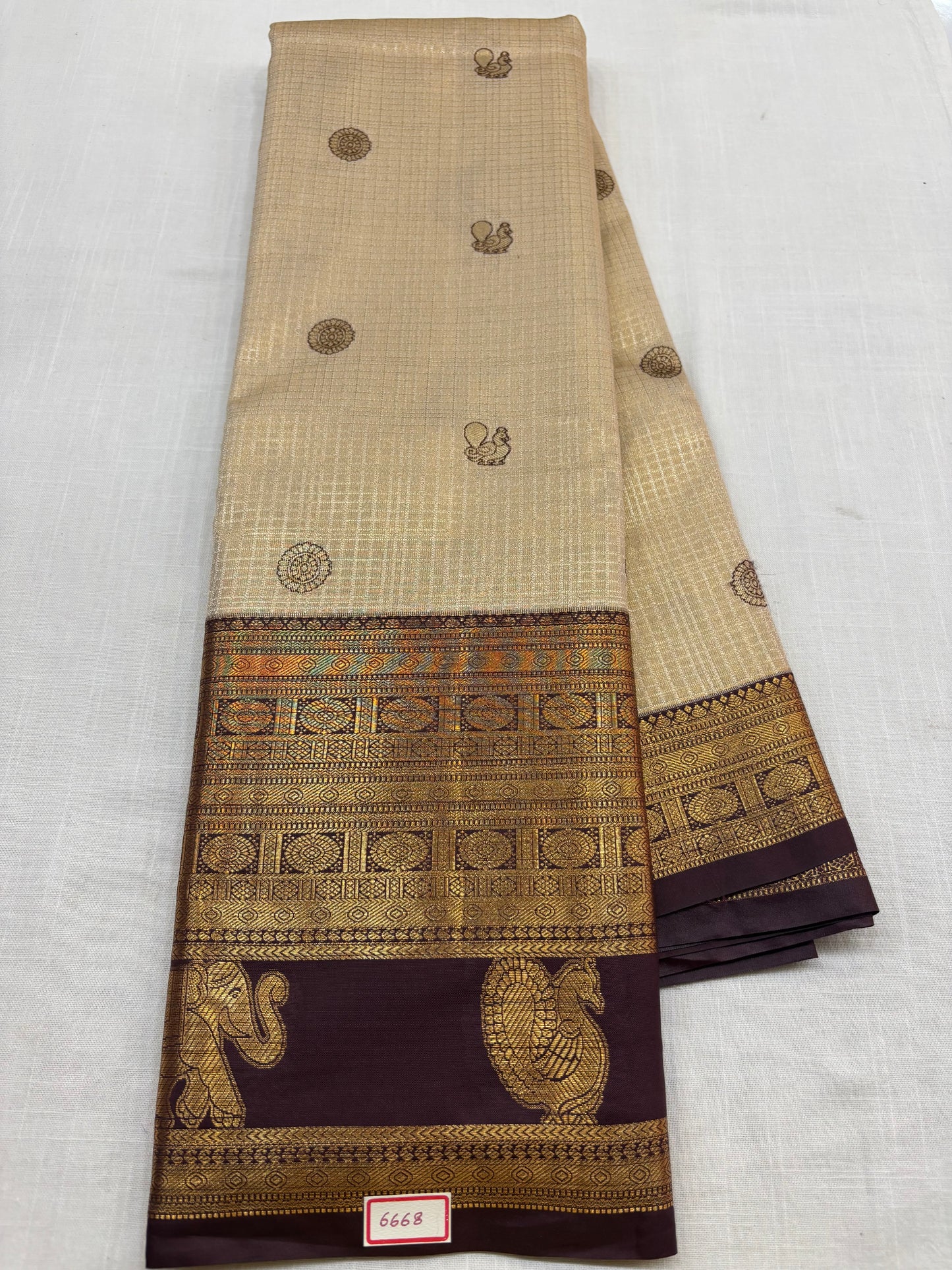 Semi Kanchi Tissue Pattu Sarees