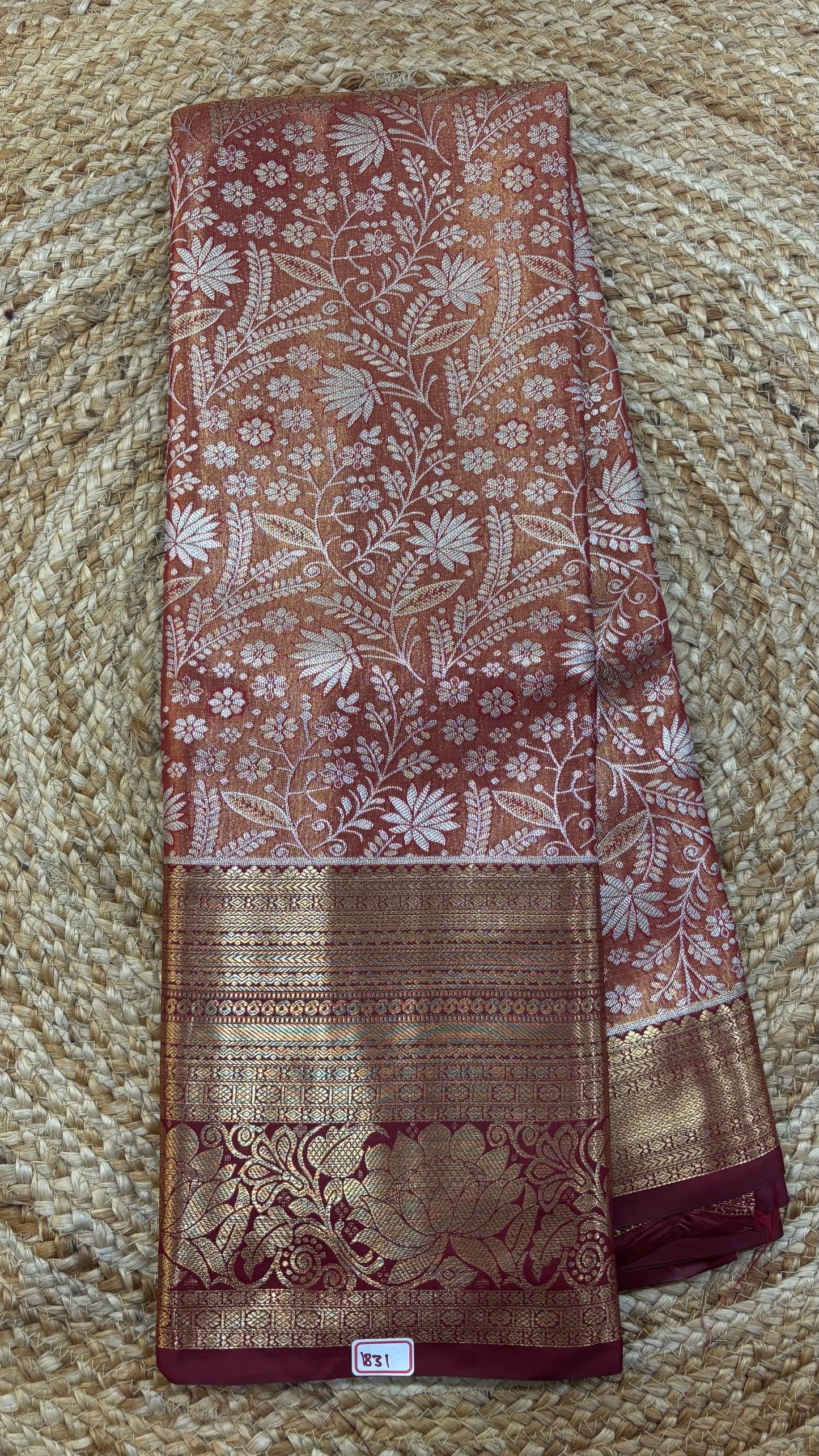 Semi Kanchi 1G gold Saree