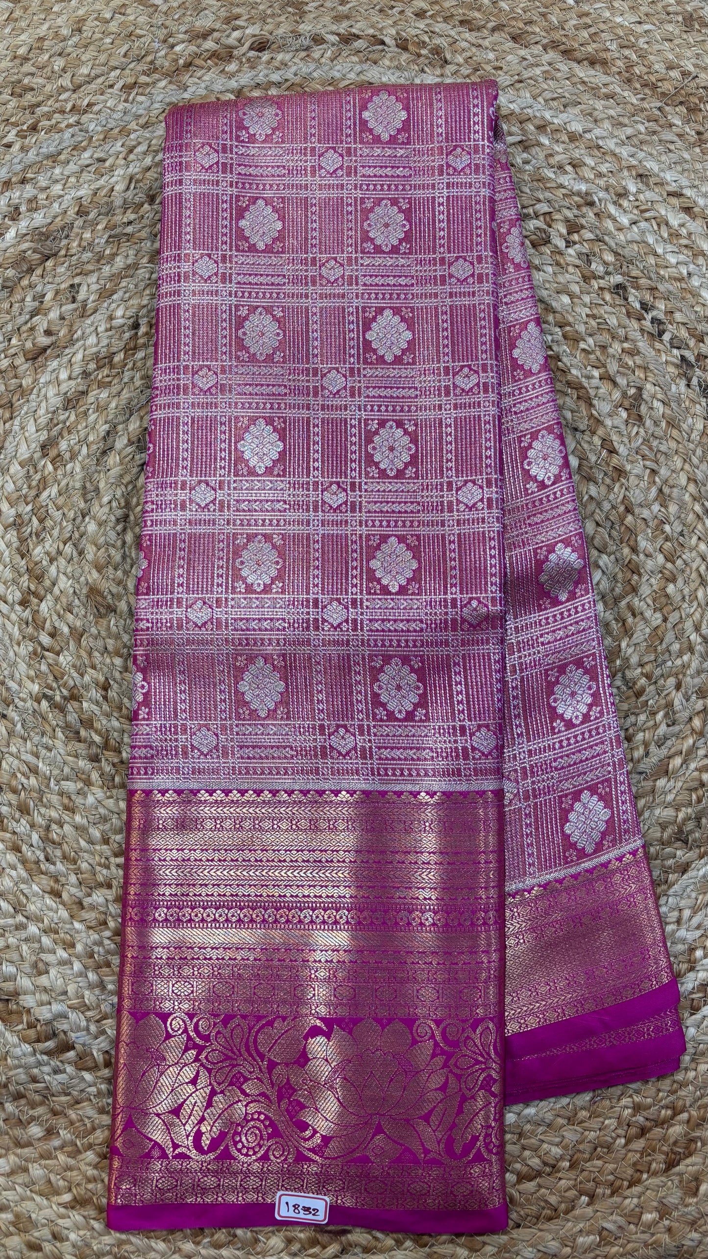Semi Kanchi 1G gold Saree