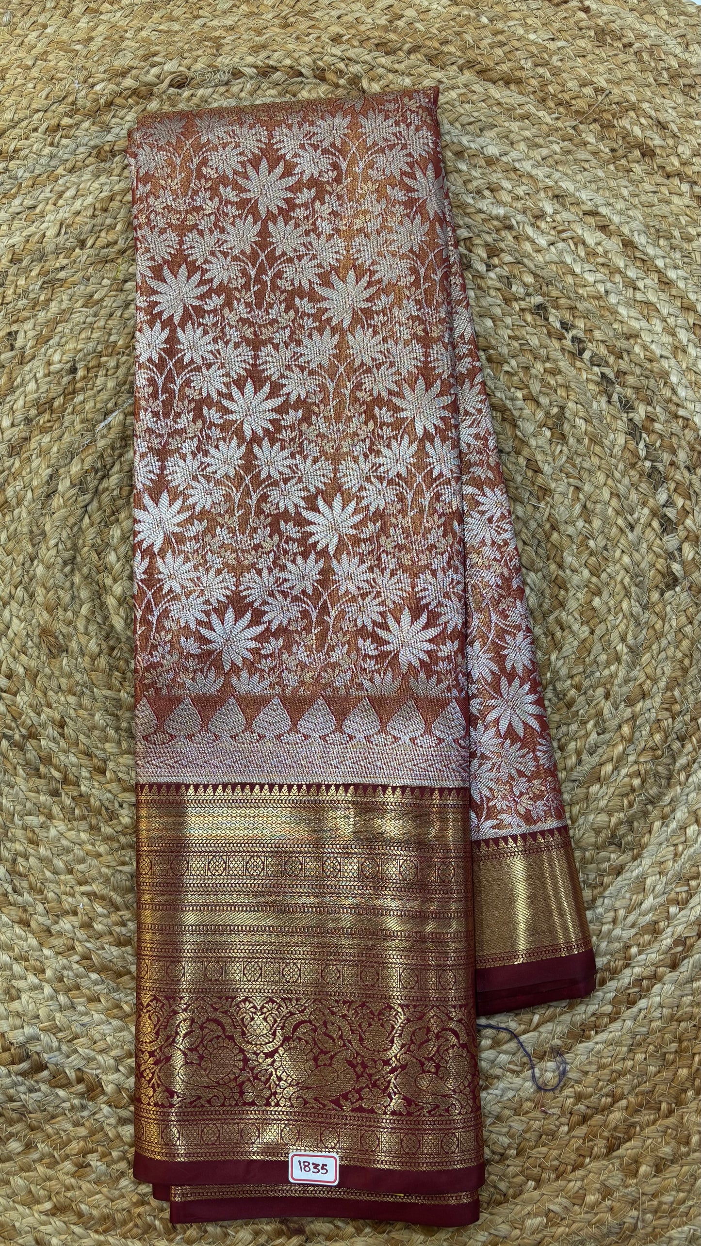 Semi Kanchi 1G gold Saree