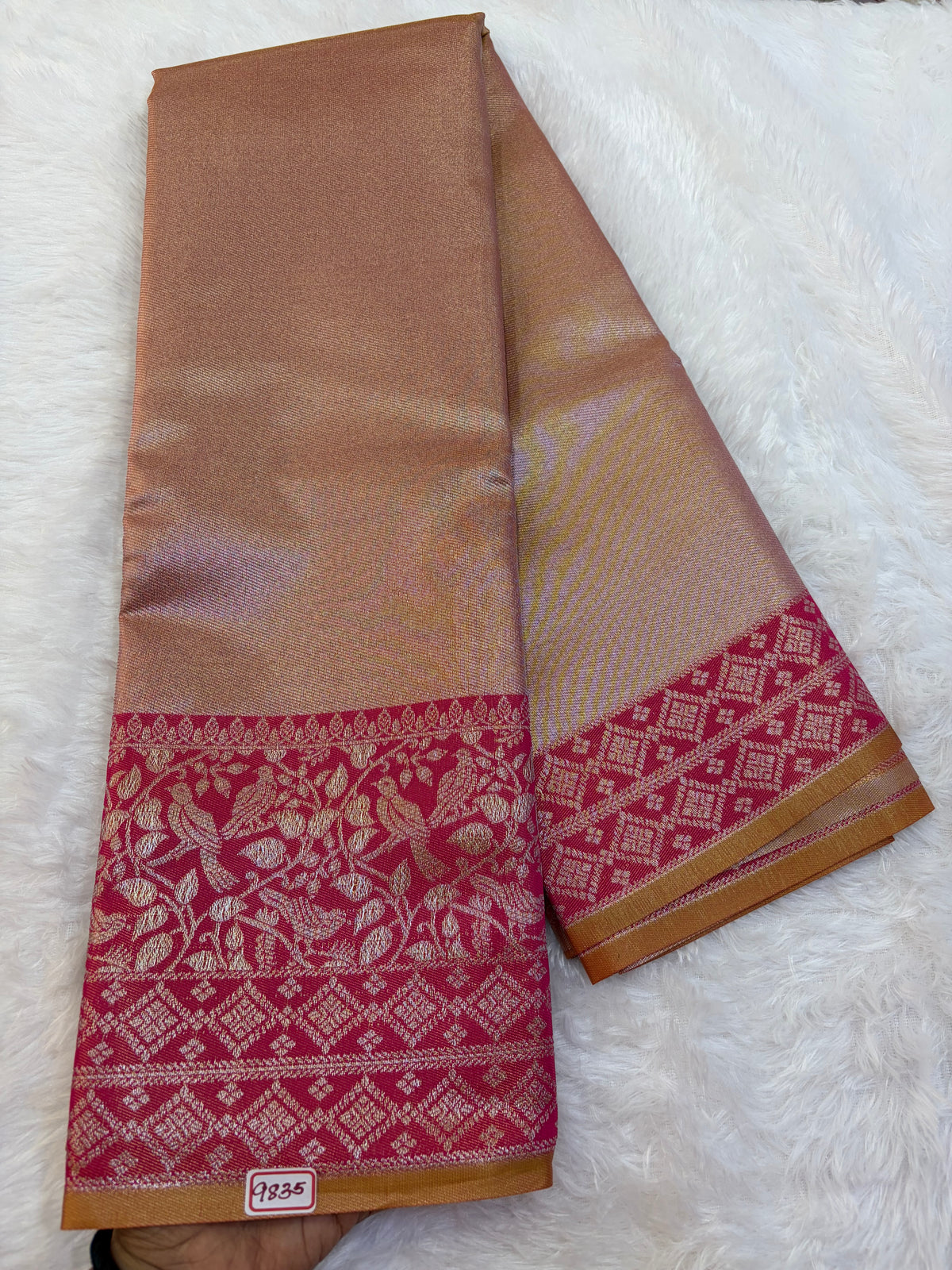 Semi Kanchi Tissue weaving Saree