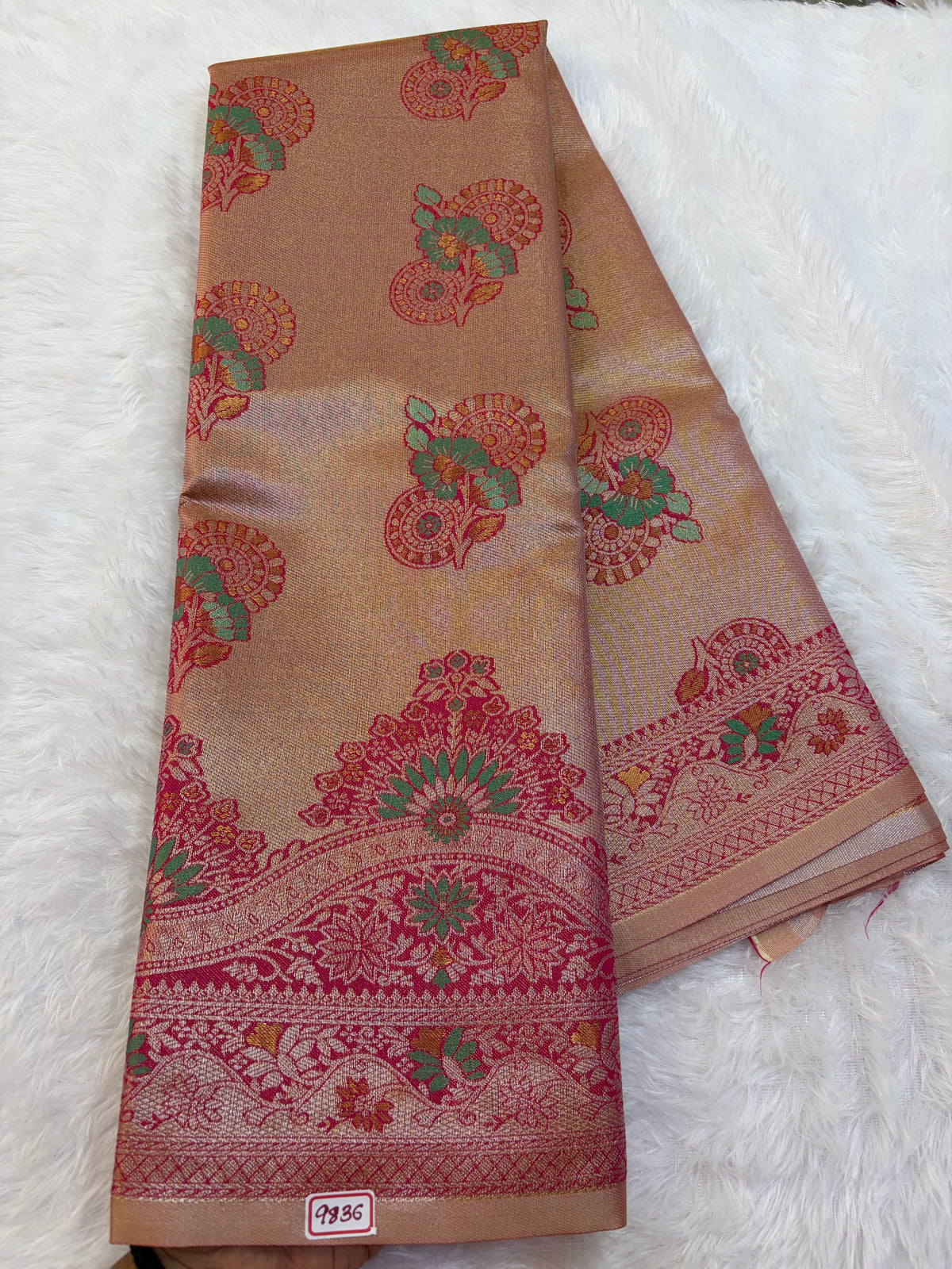 Semi Kanchi Tissue weaving Saree