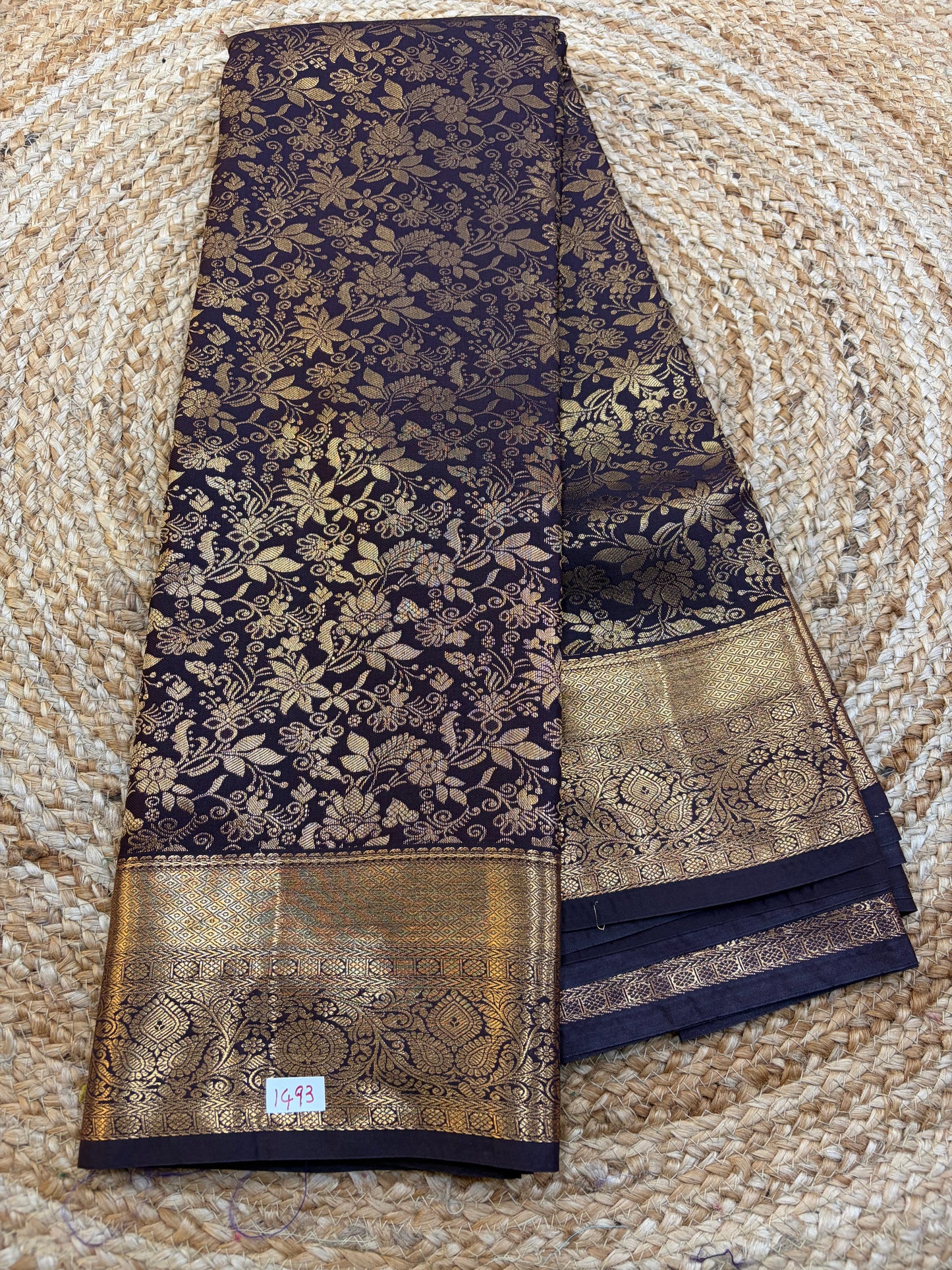 Semi Kanchi Small border Saree