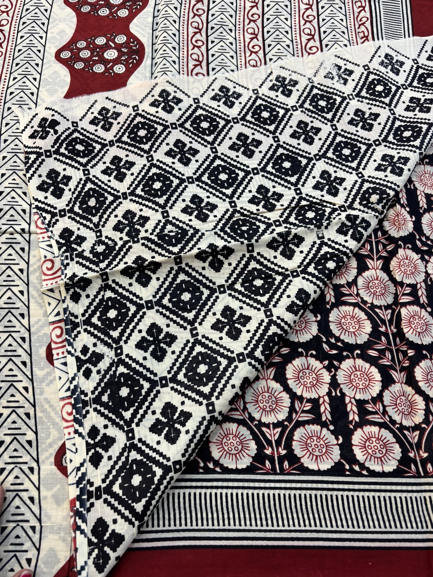 Mul cotton Bagru printed Saree