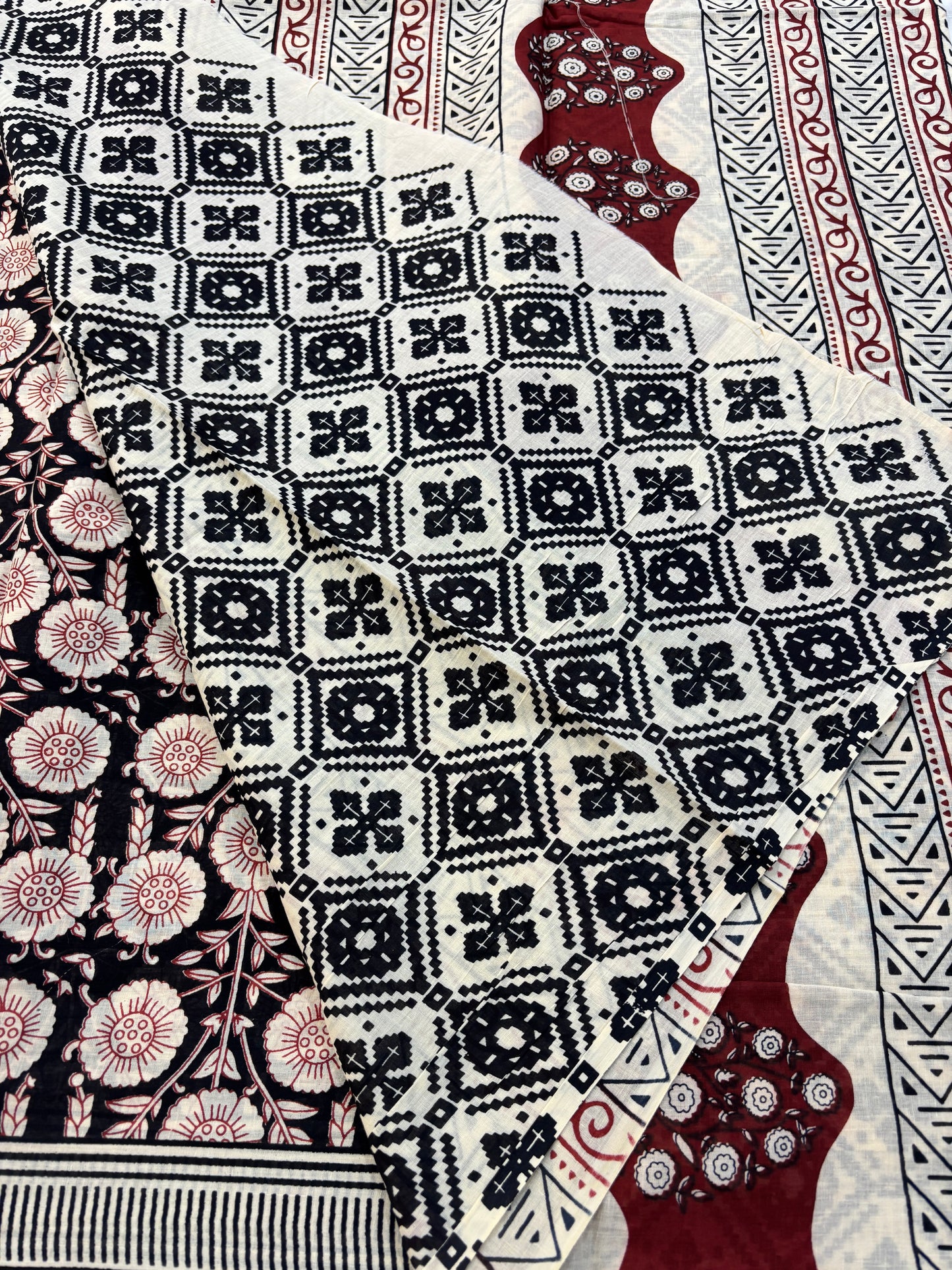 Mul cotton Block printed Saree