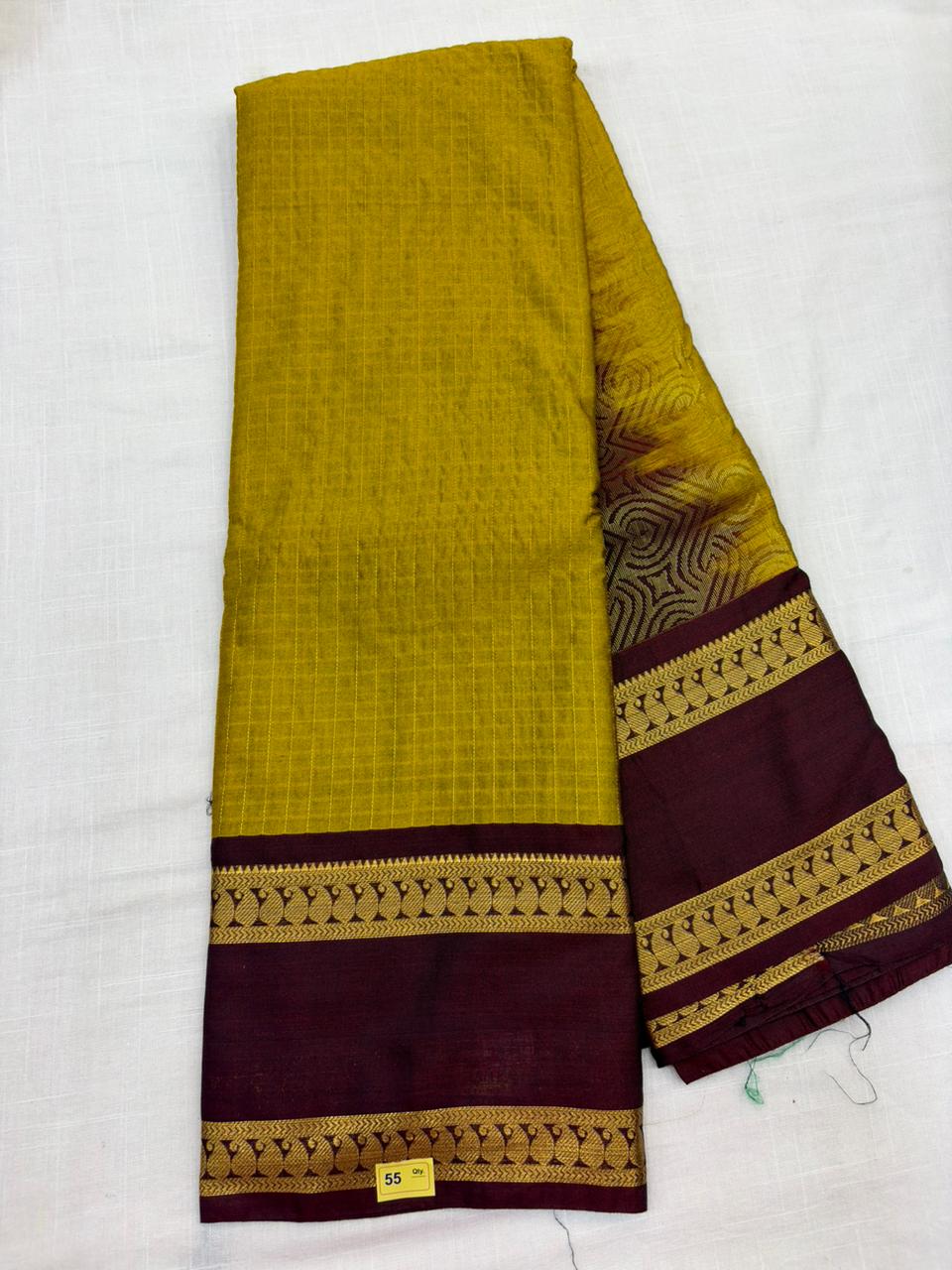 Semi Gadwal Sico Checks Saree - A55