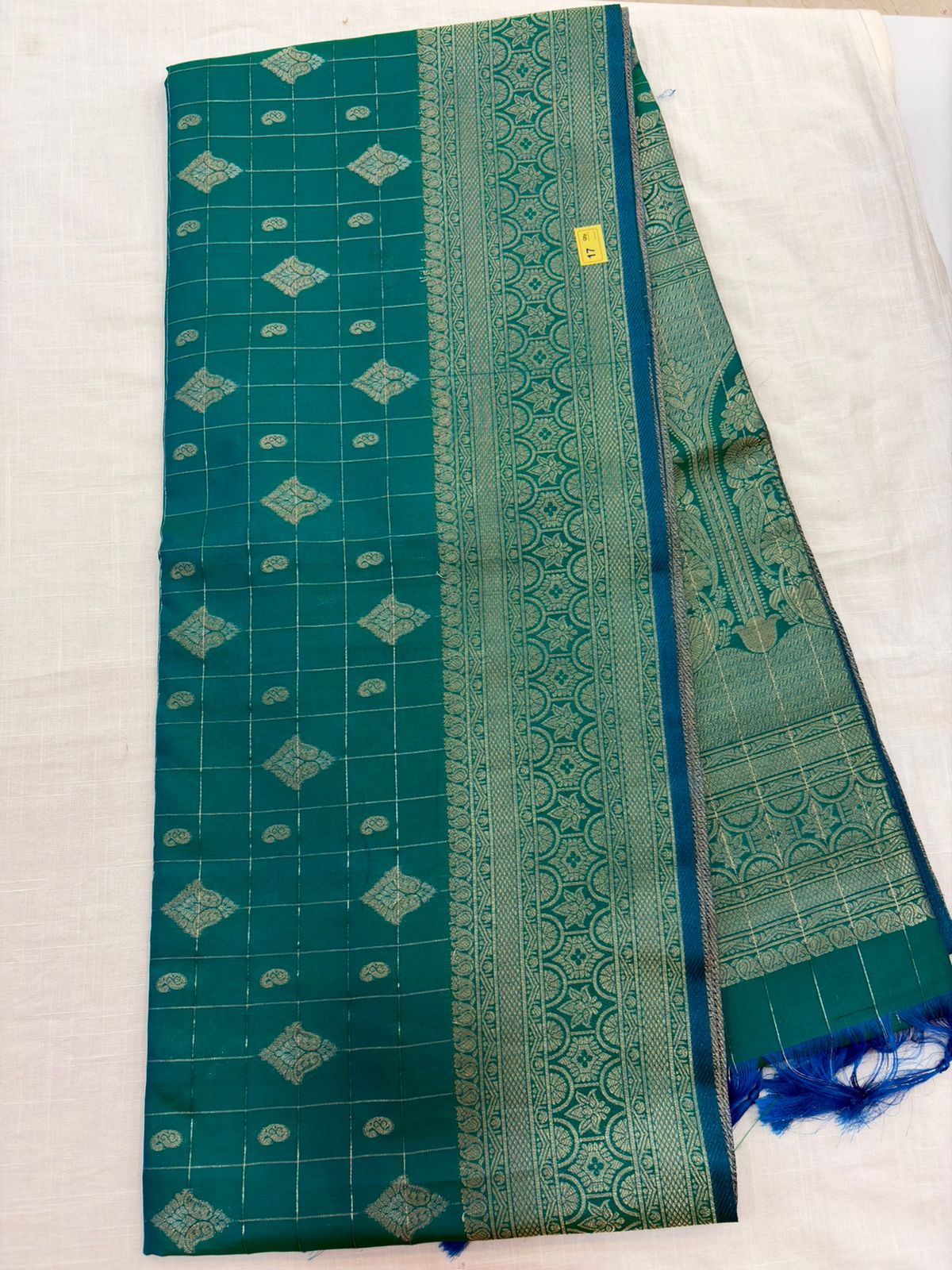Soft Silk Checks Saree - A17