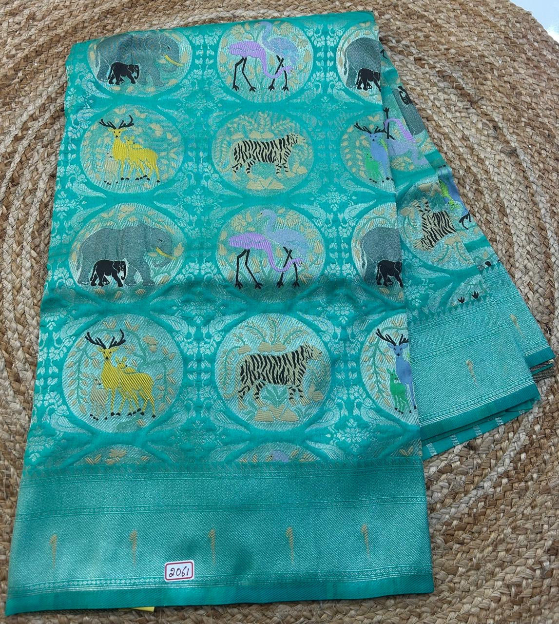 Banaras Georgette - Jungle Theme Saree