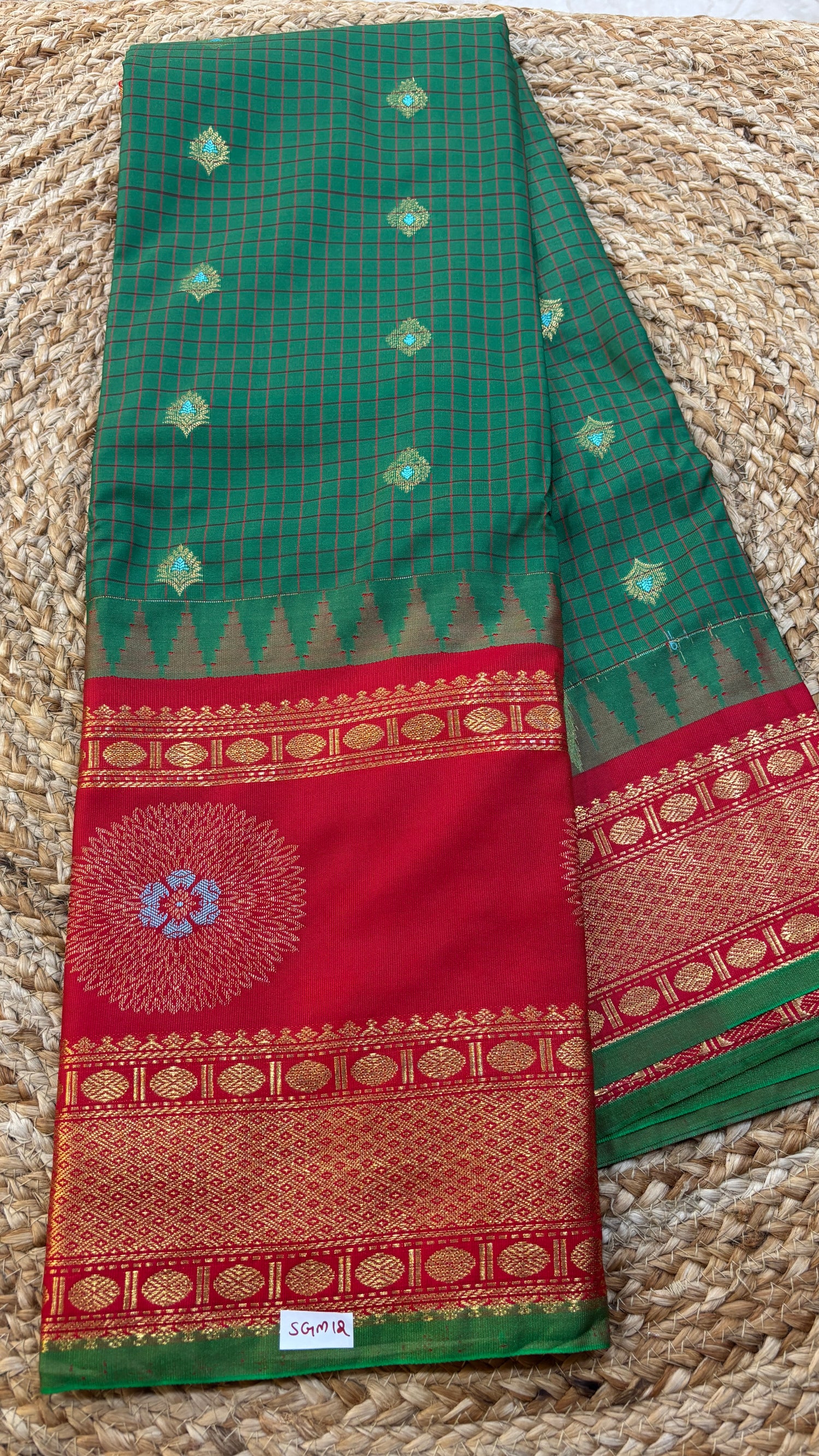 Semi Gadwal Big Border Meena sarees