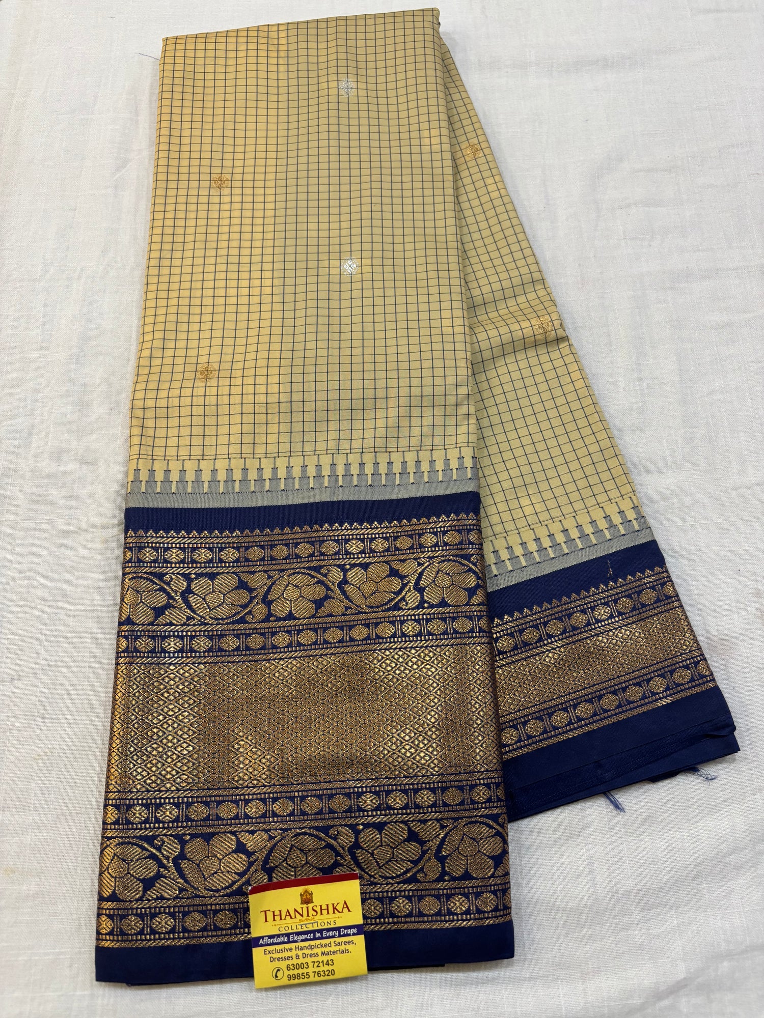 Semi Gadwal Checks Saree