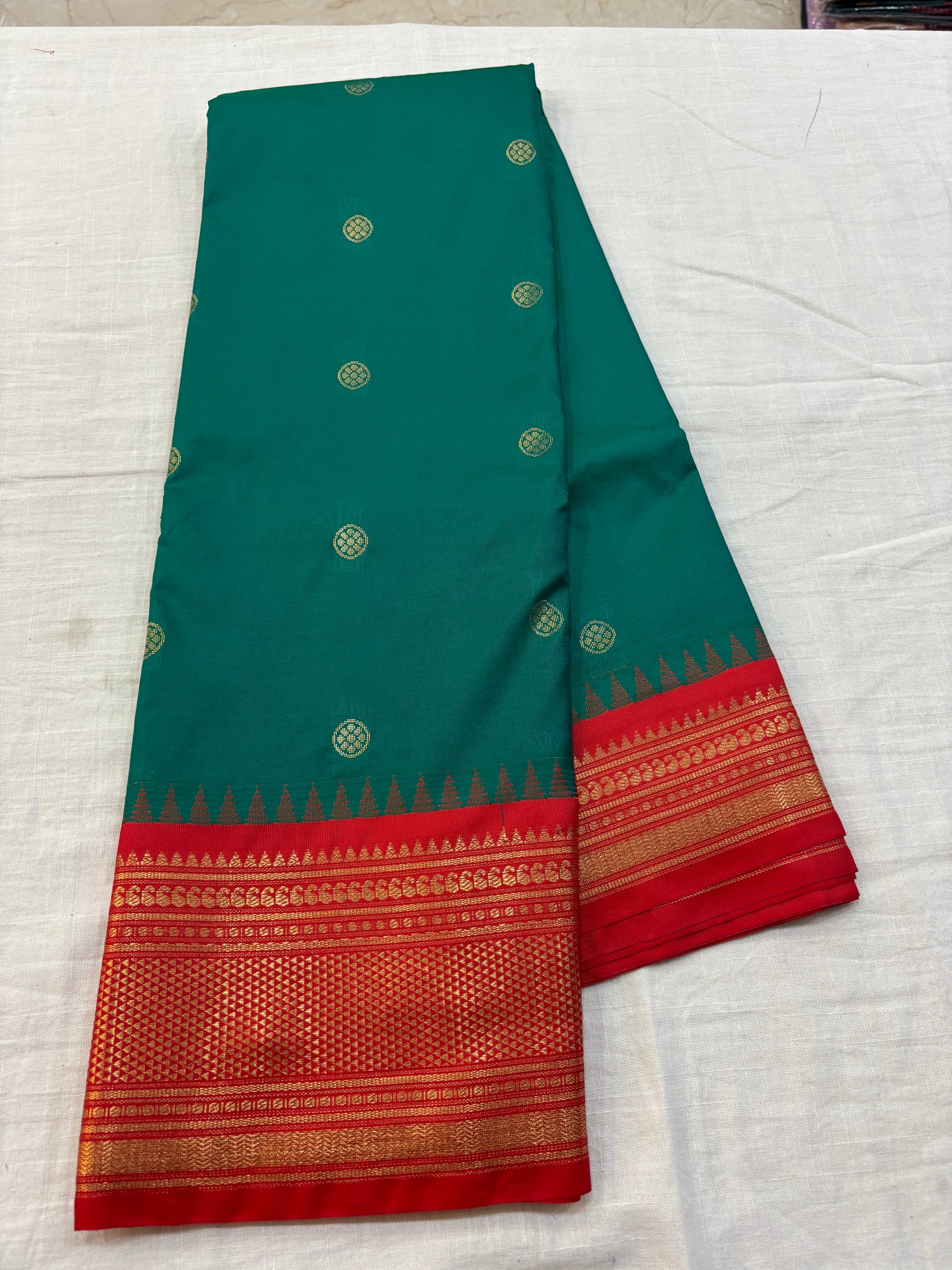 Semi Gadwal Silk small border Sarees