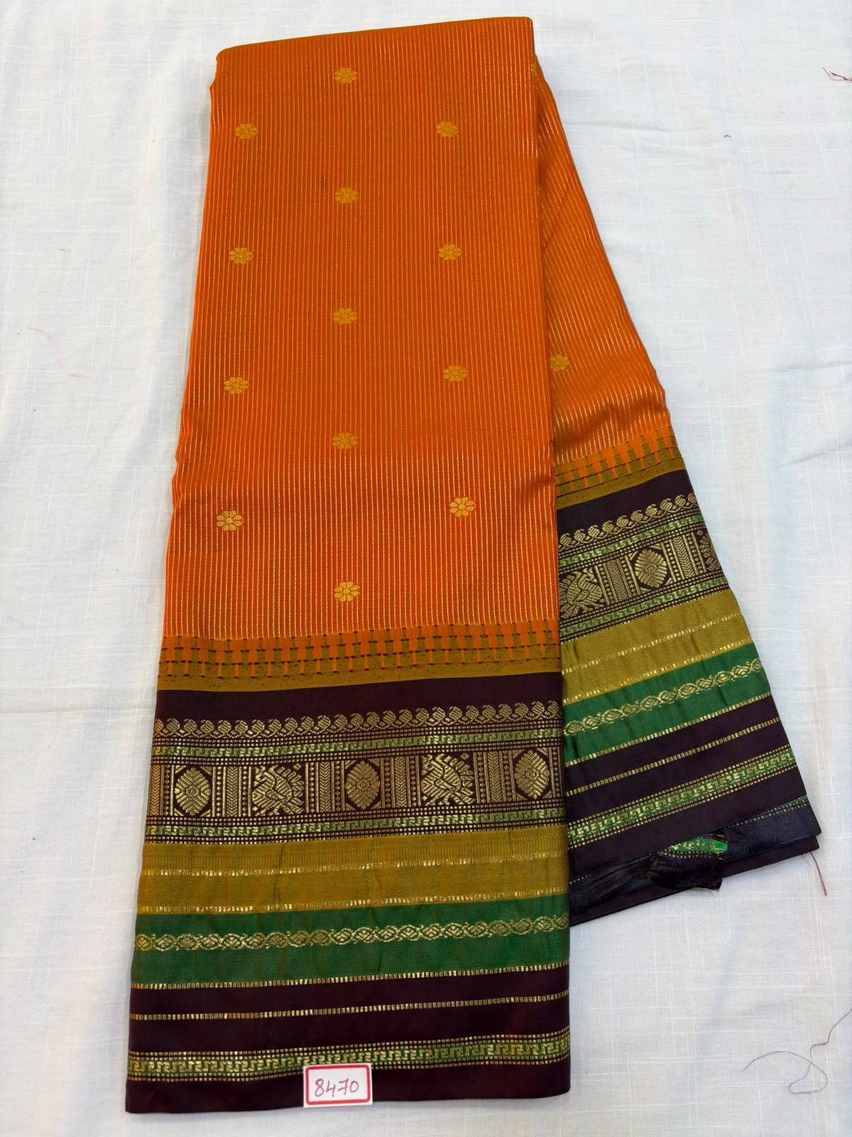 Vintage Border Semi Gadwal Silk Sarees