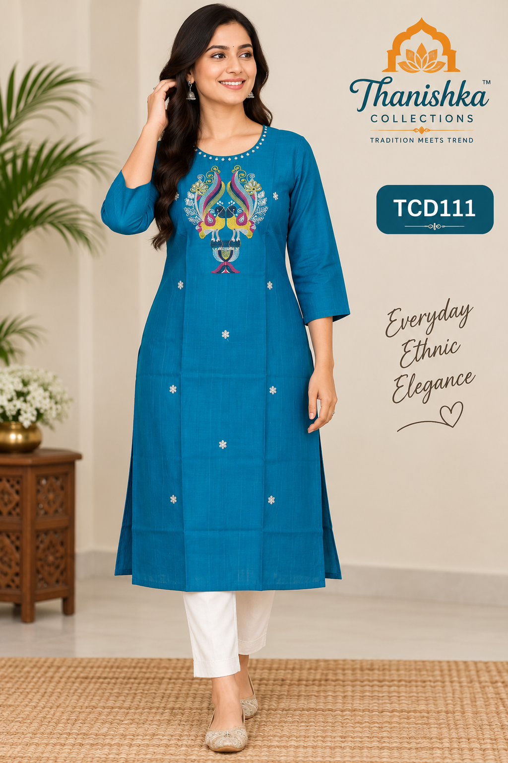 Vatican Silk Embroidery Kurts