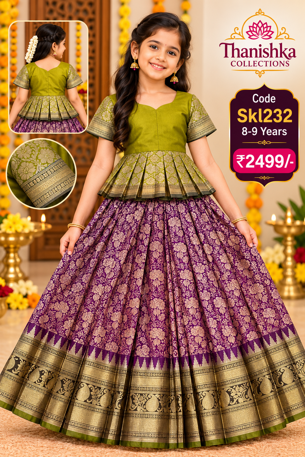 Kids Stitched Lehanga