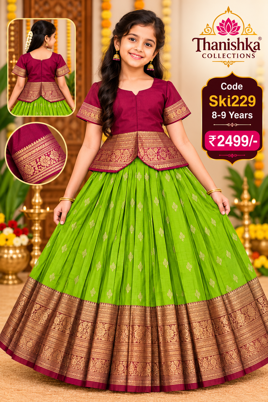 Kids Stitched Lehanga