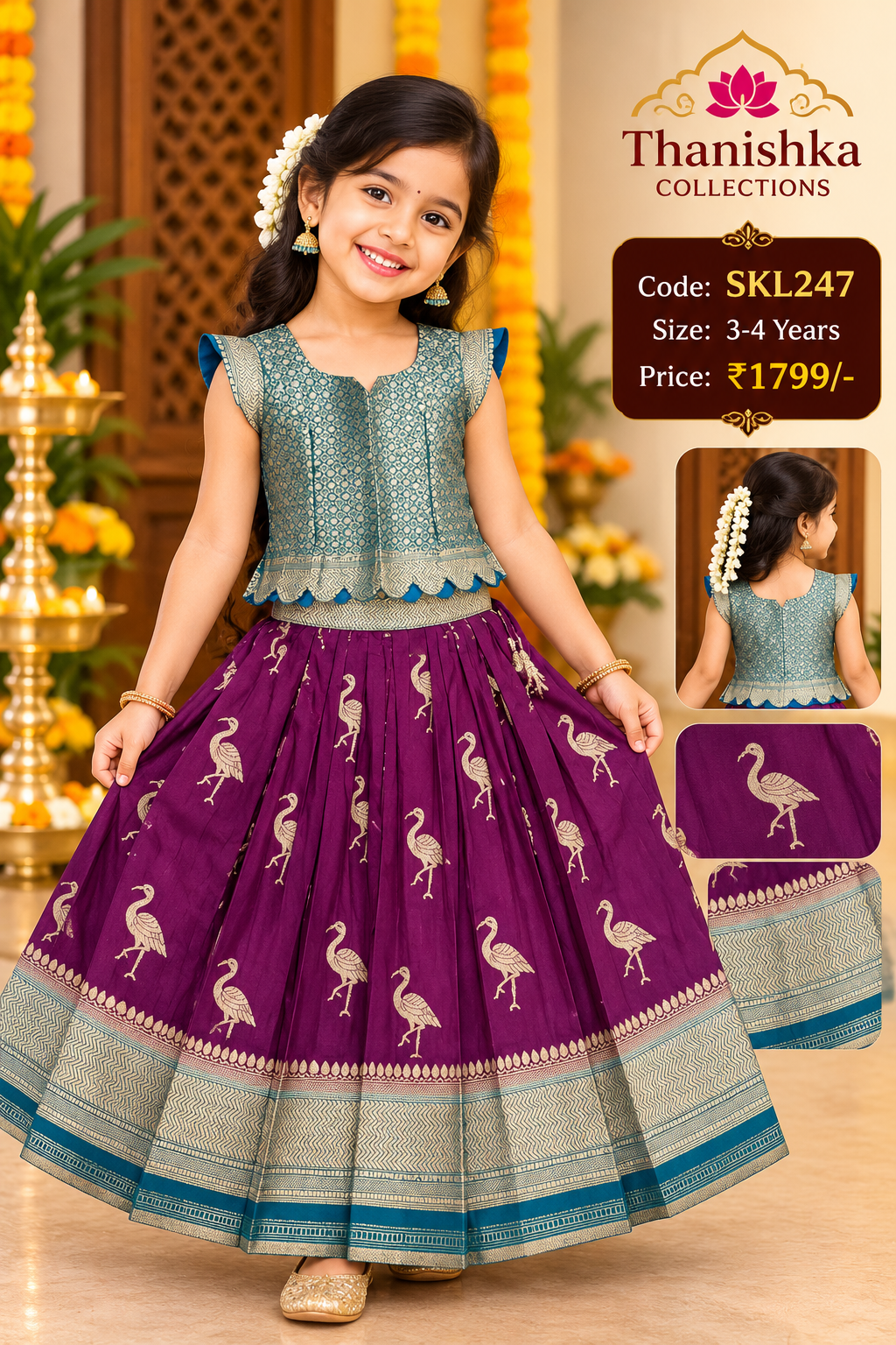 Kids Stitched Lehanga
