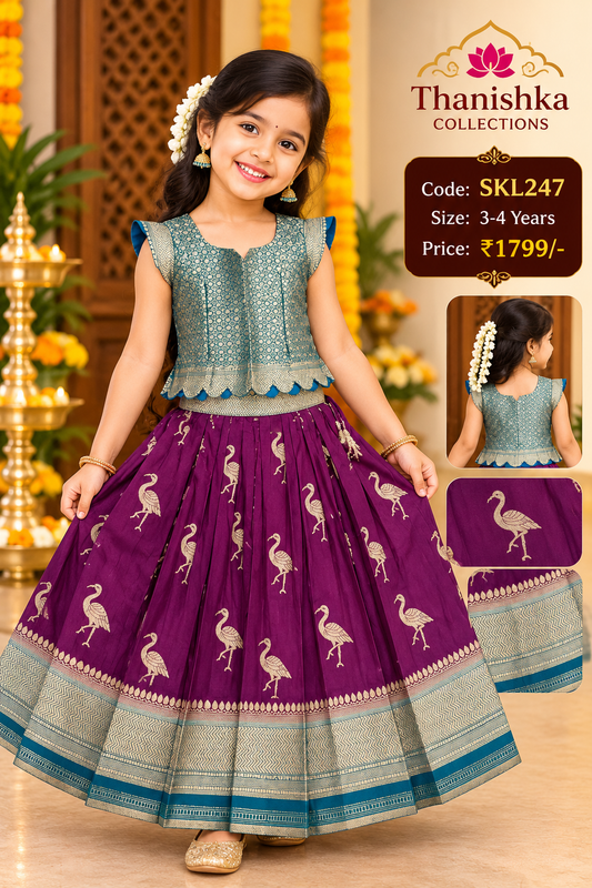 Kids Stitched Lehanga
