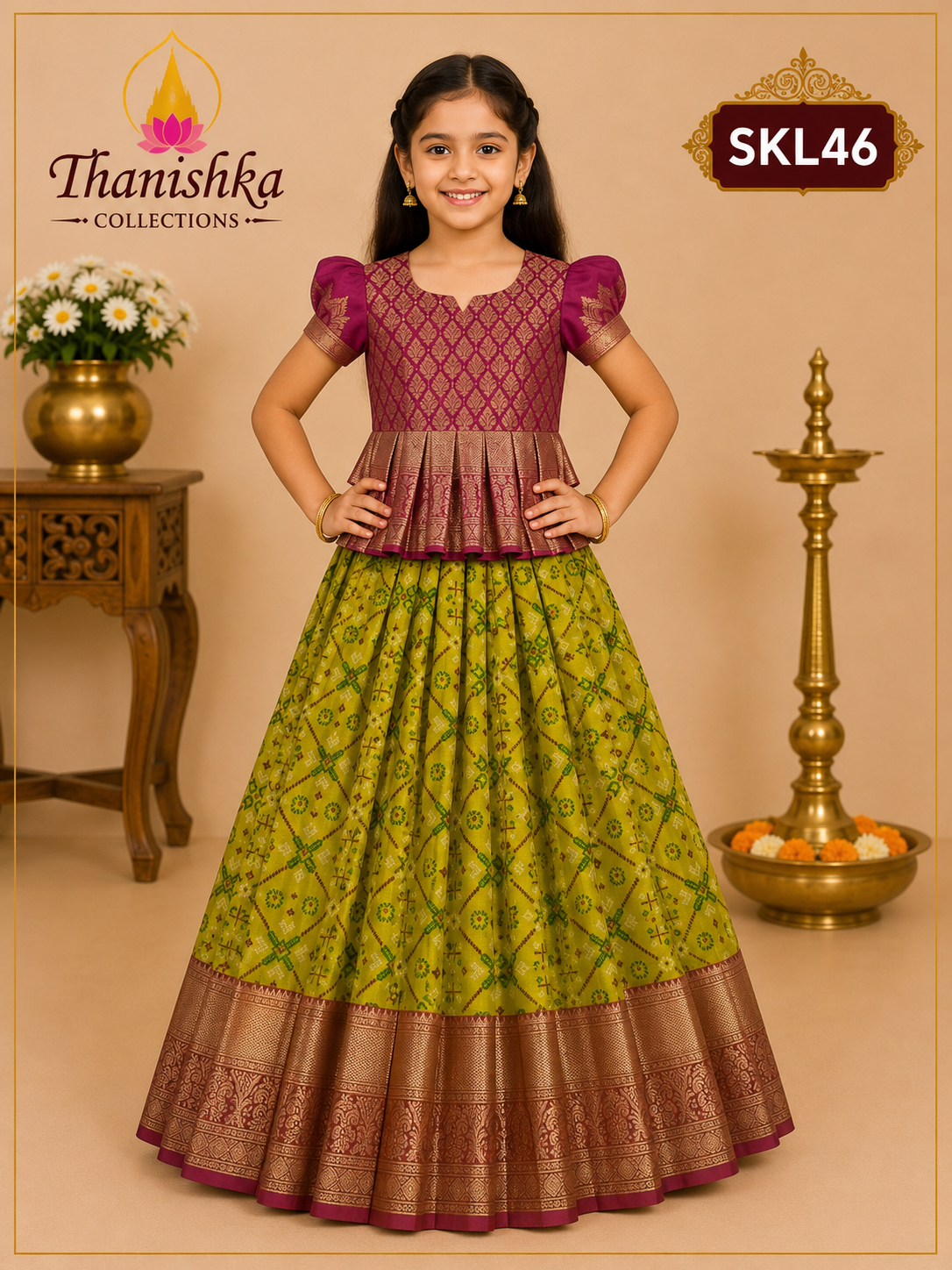 Kid’s lehenga Stitched
