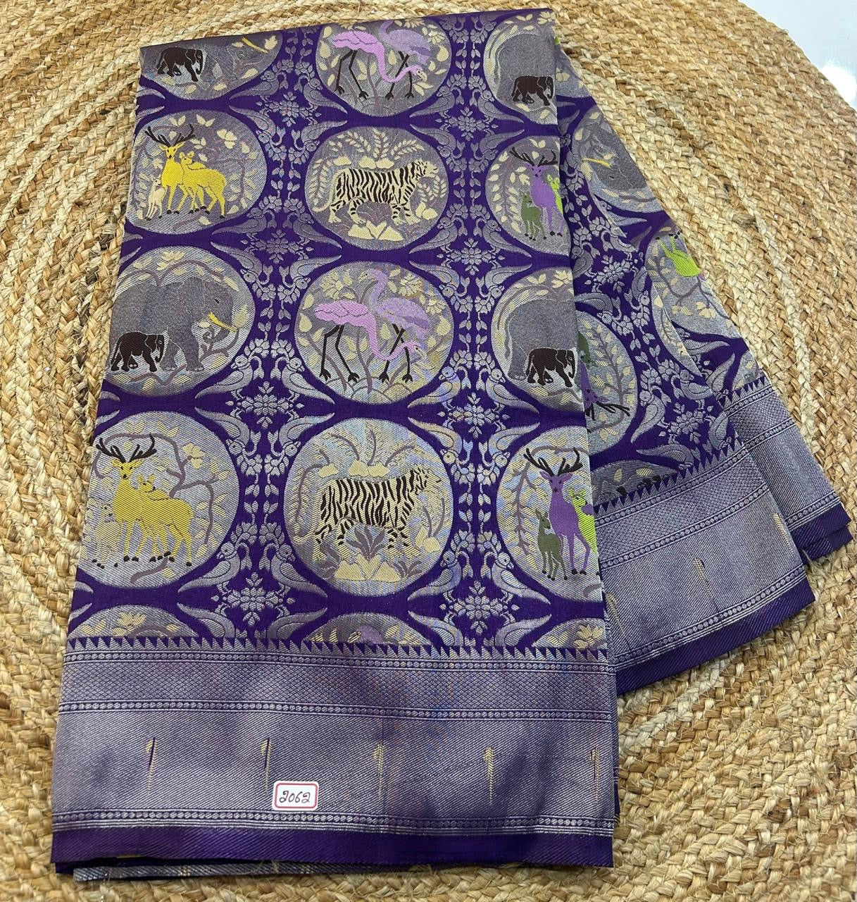 Banaras Georgette - Jungle Theme Saree