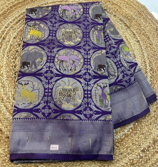 Banaras Georgette - Jungle Theme Saree