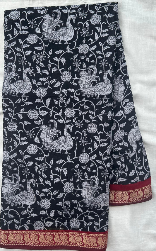 Maheshwari Silk - Black