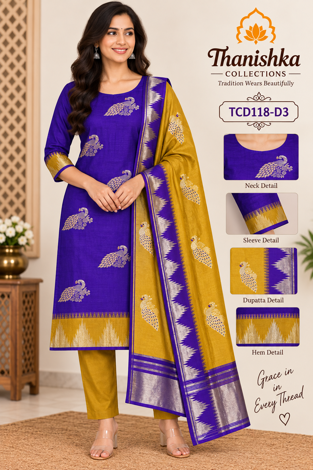 Pattu Kurti Set