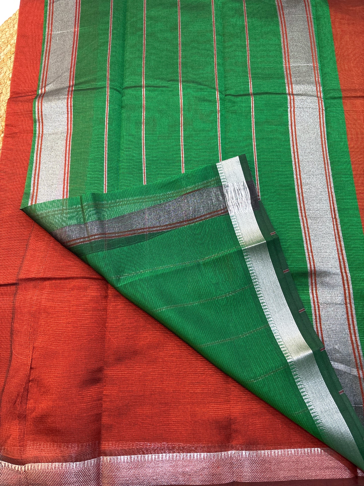 Mangalgiri Silk small  border Saree