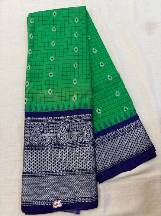 Semi Gadwal Checks Saree