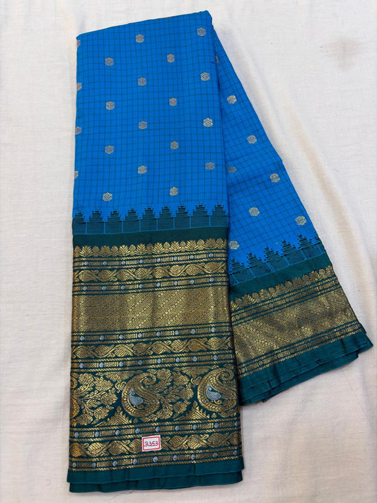 Semi Gadwal Checks Saree