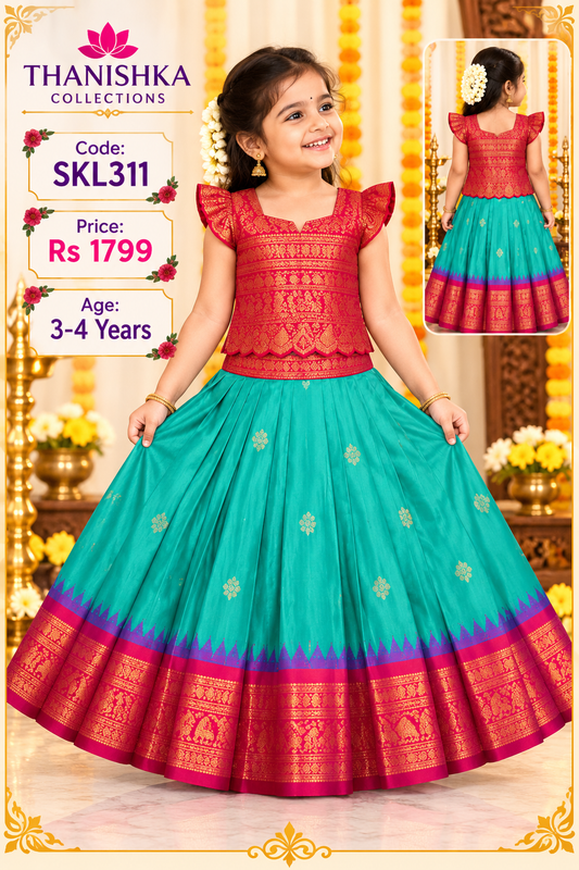 Kids Stitched Lehanga