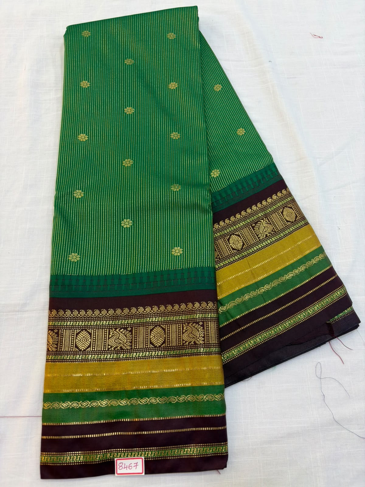 Vintage Border Semi Gadwal Silk Sarees