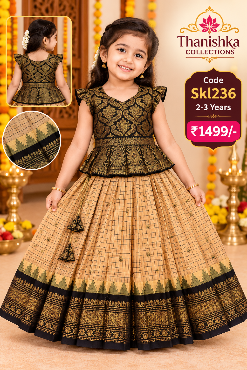 Kids Stitched Lehanga