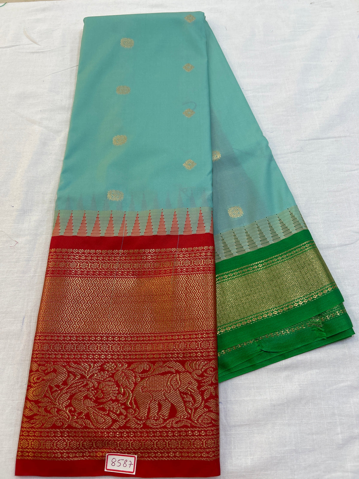 Semi Gadwal Silk Sarees Big Border