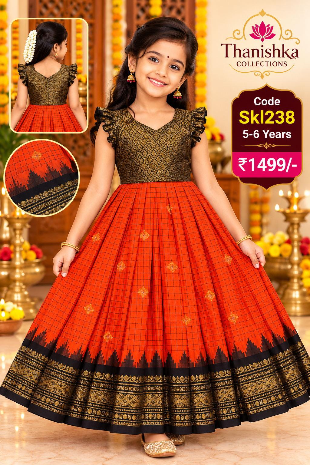 Kids Stitched Lehanga