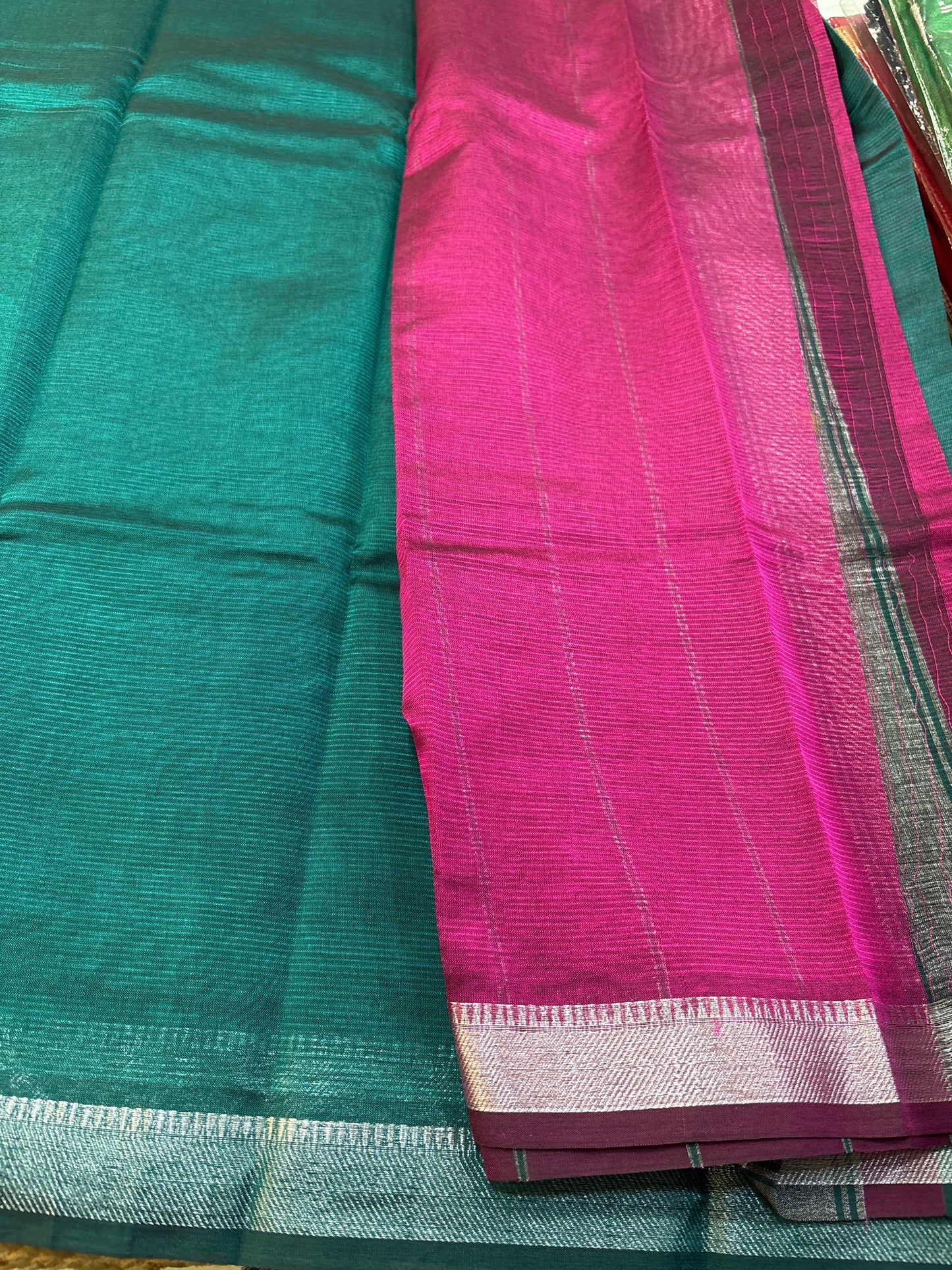 Mangalgiri Silk small border Saree