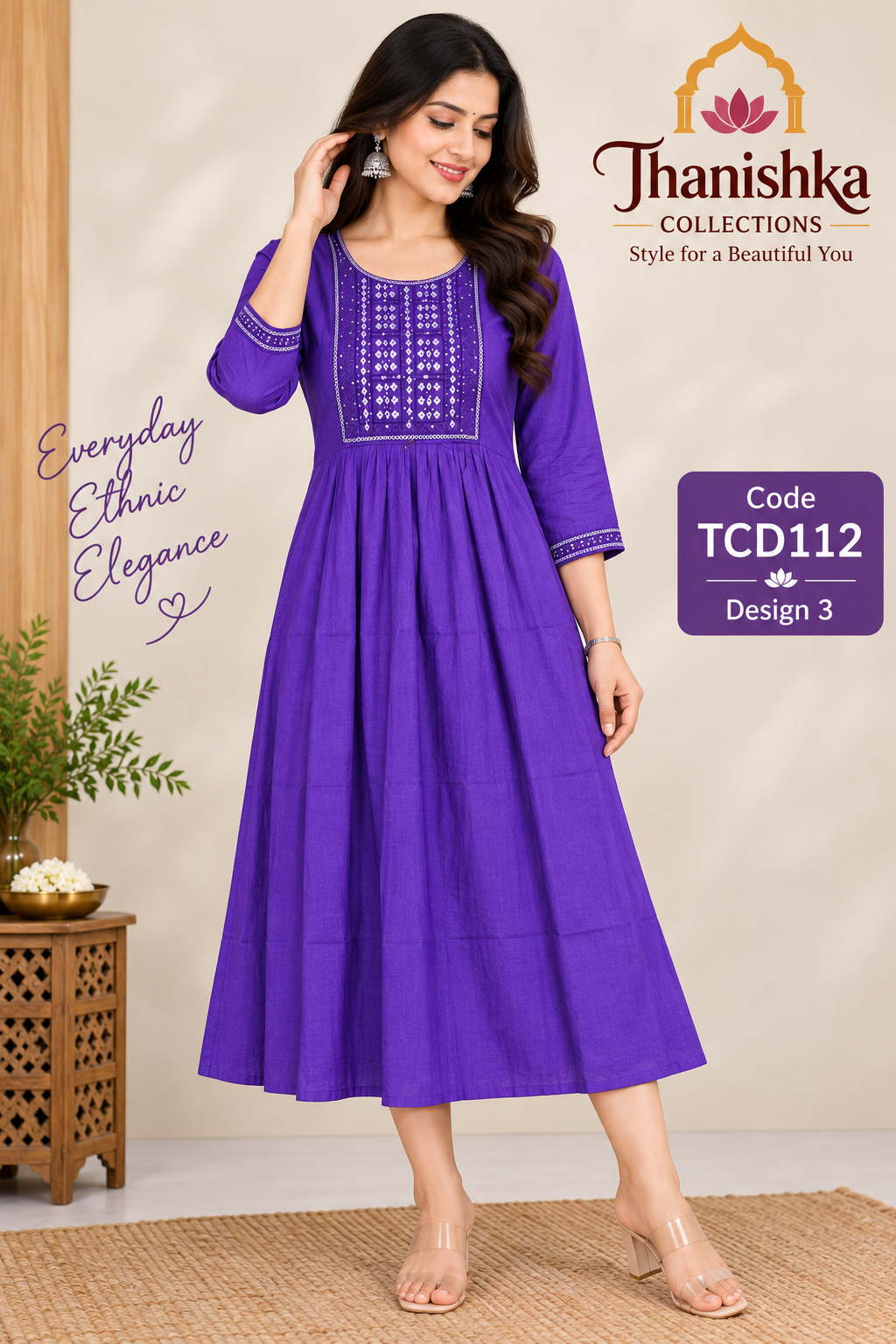 Vatican Silk Embroidery Umbrella Kurtis