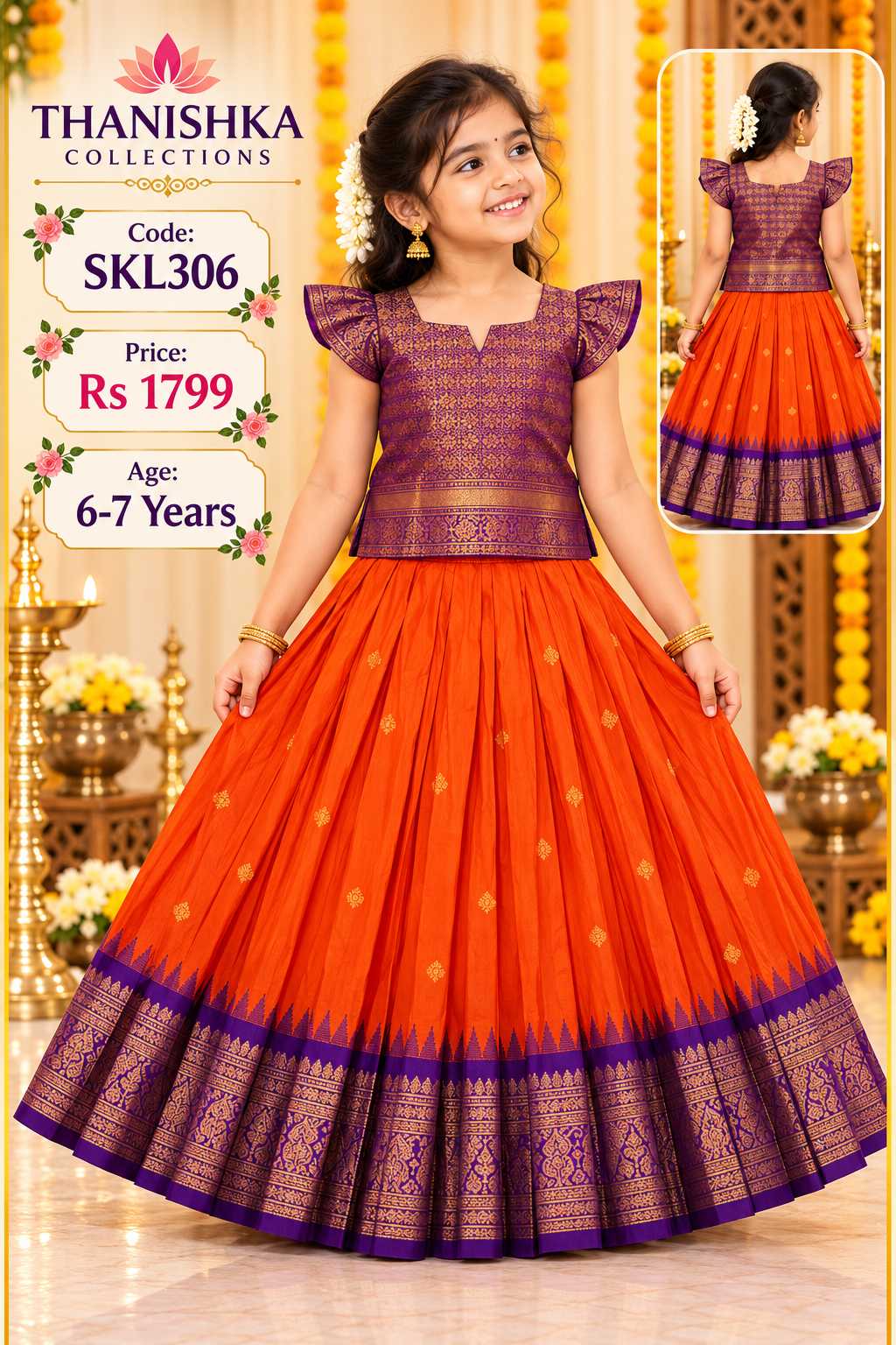 Kids Stitched Lehanga