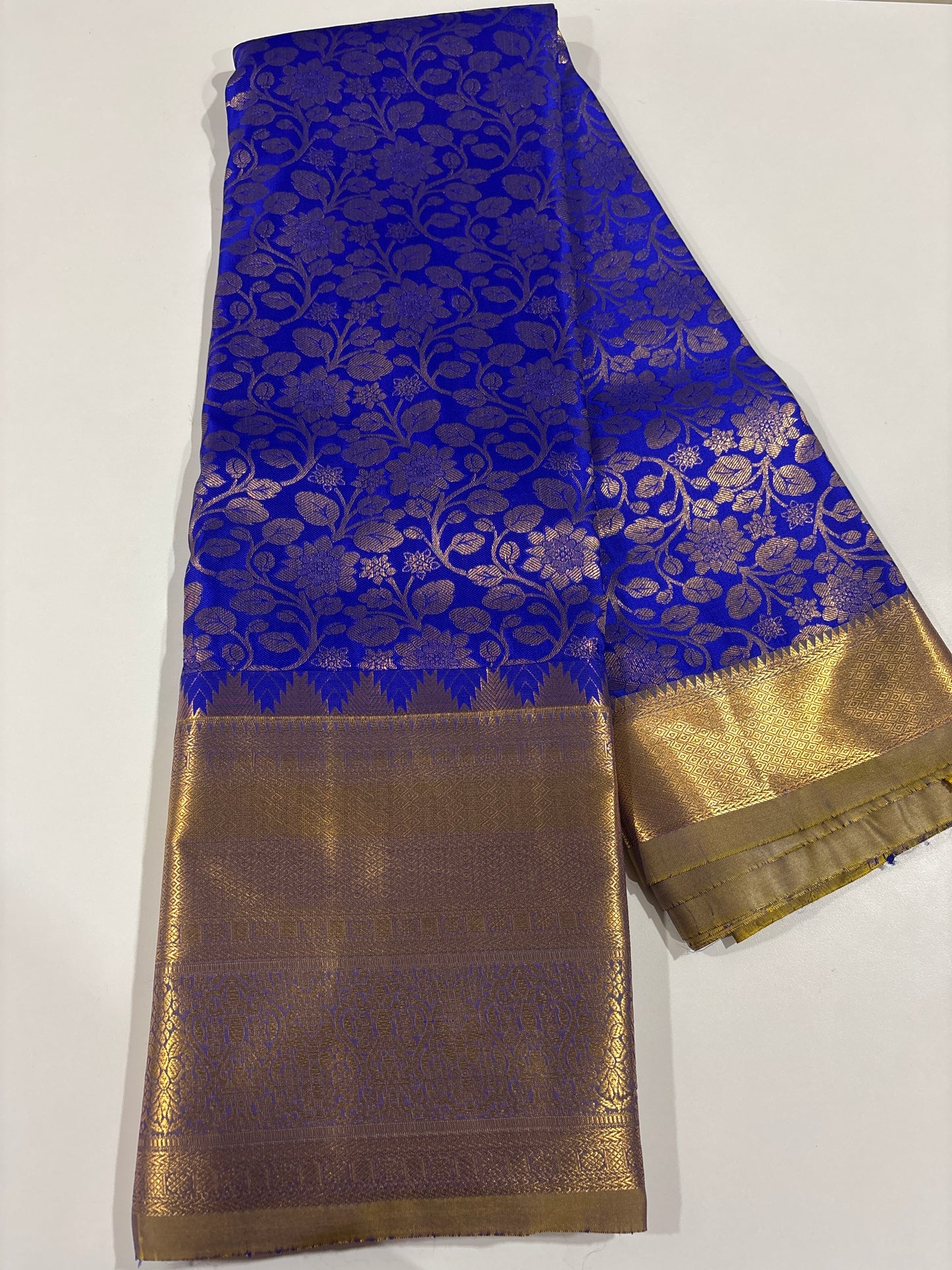 Blue Semi Kanchi Brocade