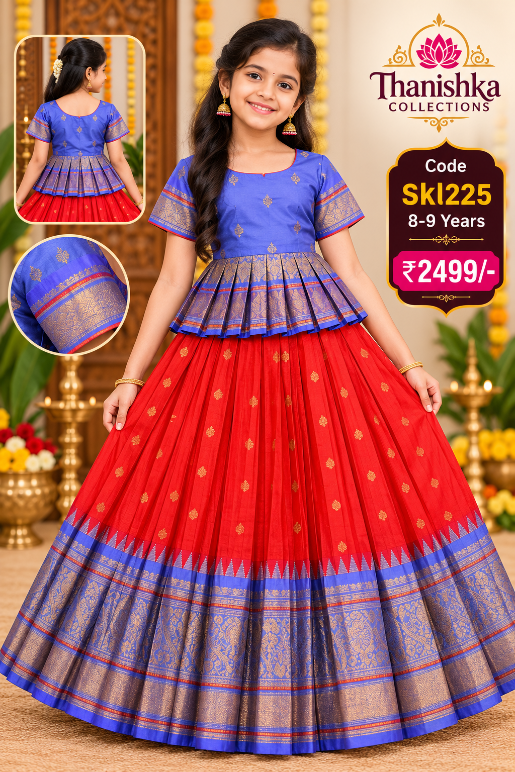 Kids Stitched Lehanga