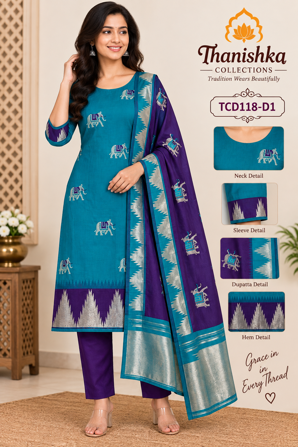 Pattu Kurti Set