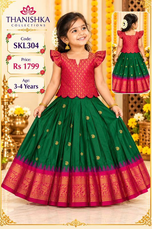 Kids Stitched Lehanga