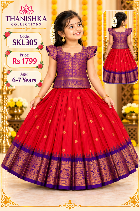 Kids Stitched Lehanga