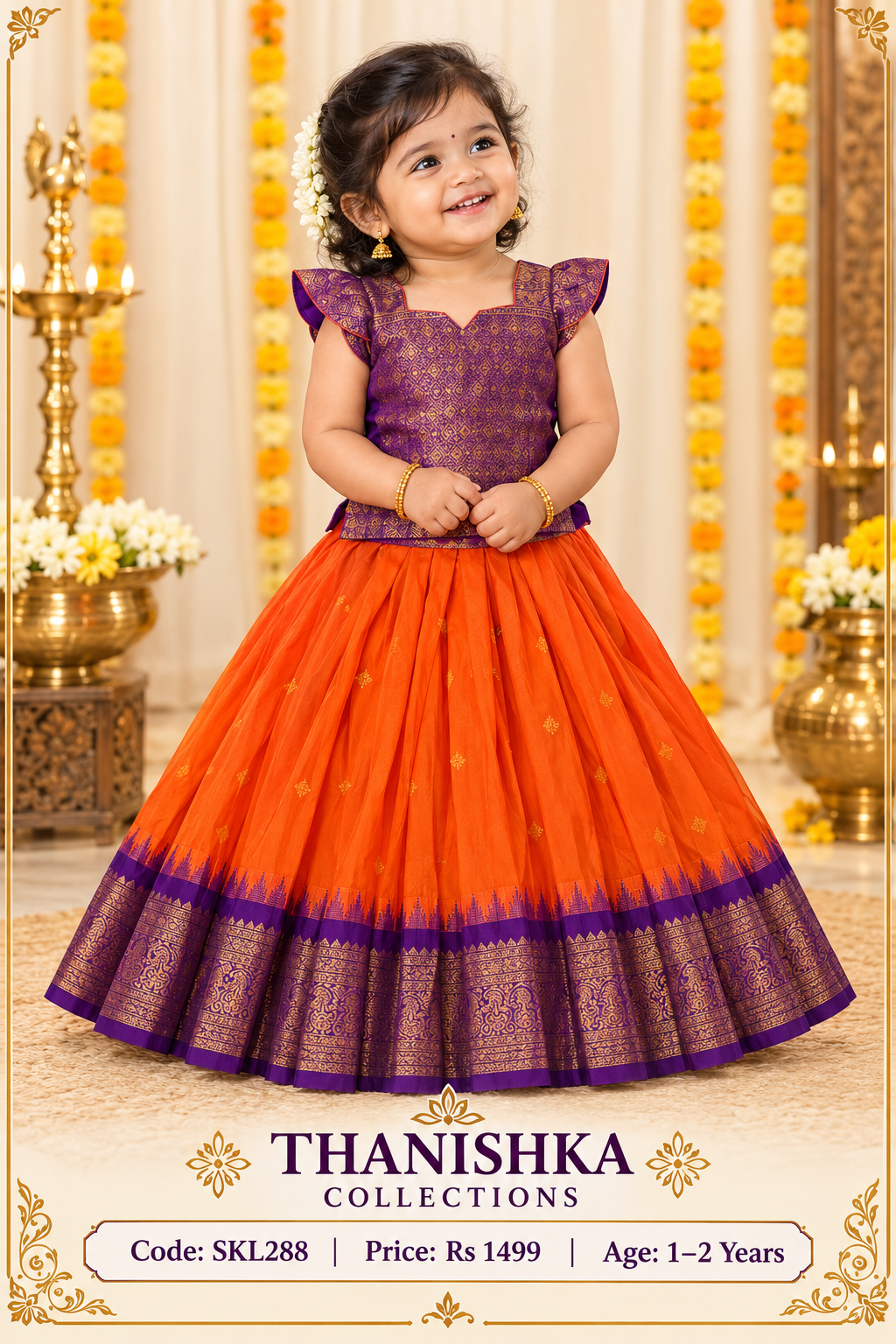 Kids Stitched Lehanga