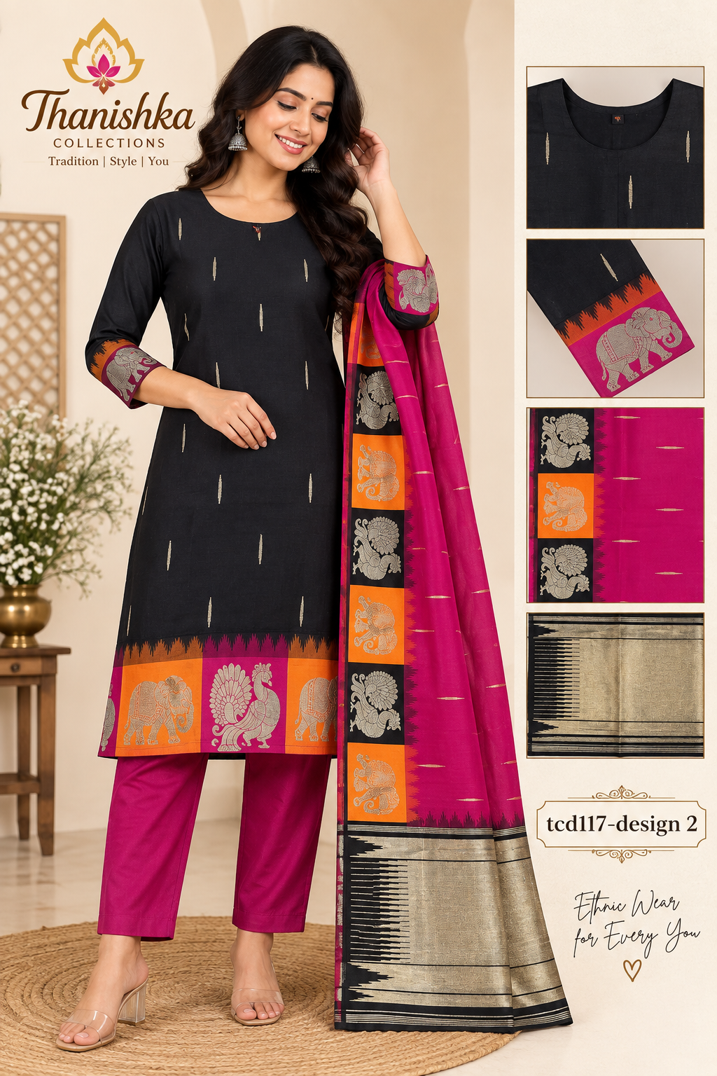 Pattu Kurti Set