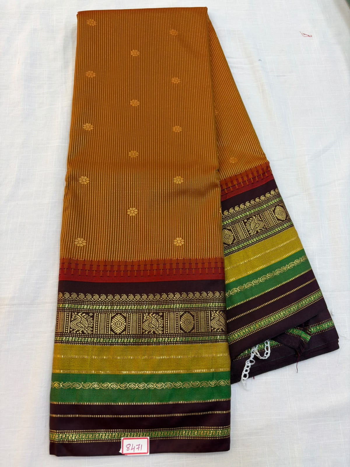 Vintage Border Semi Gadwal Silk Sarees