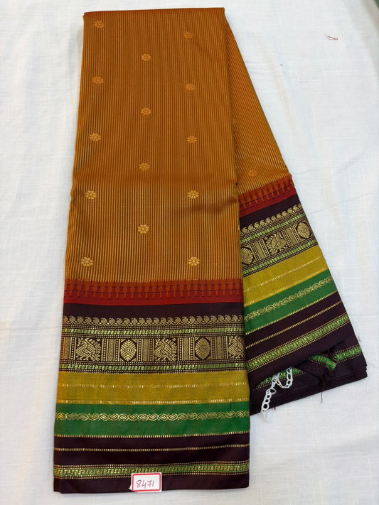 Vintage Border Semi Gadwal Silk Sarees
