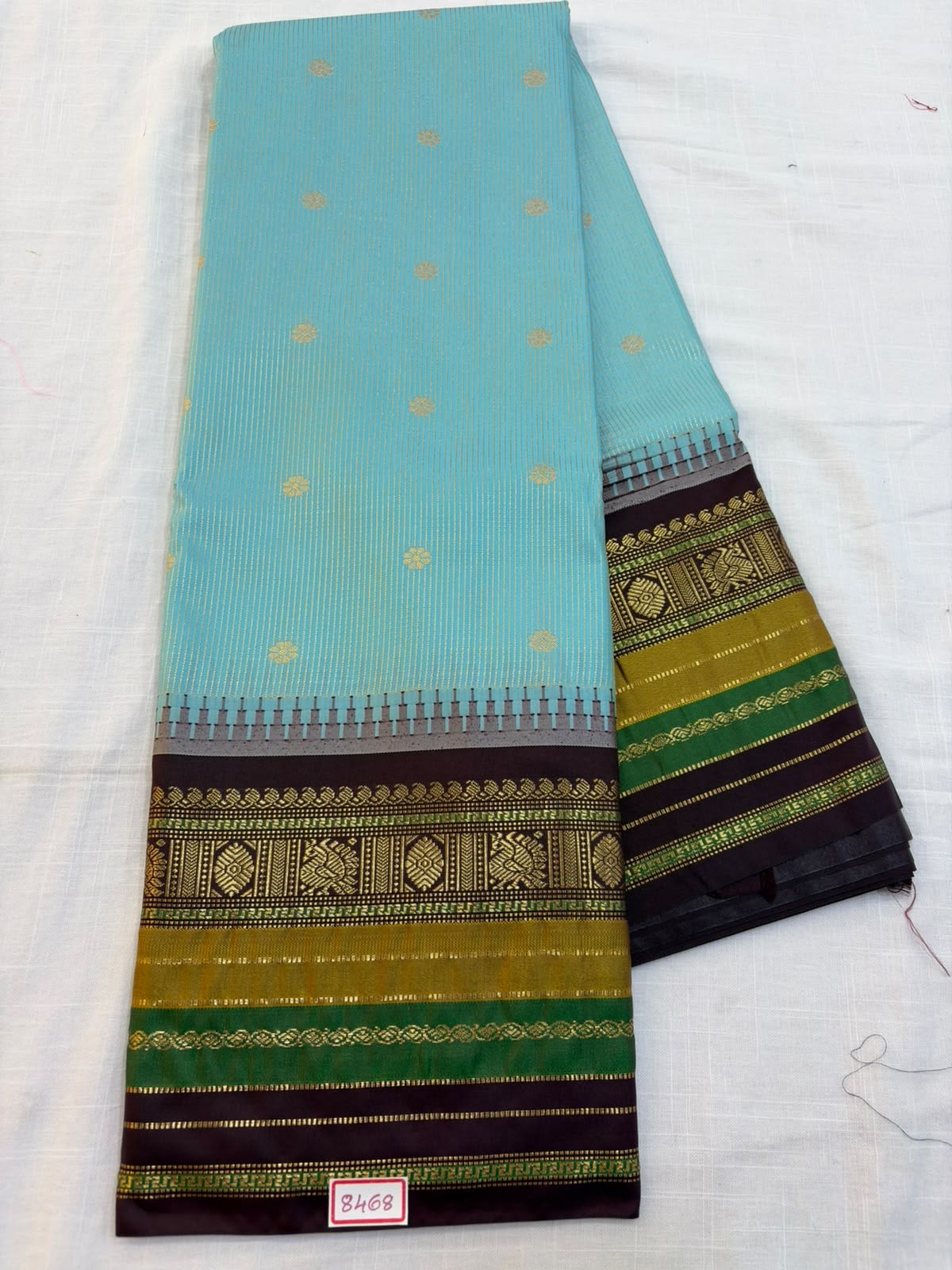 Vintage Border Semi Gadwal Silk Sarees