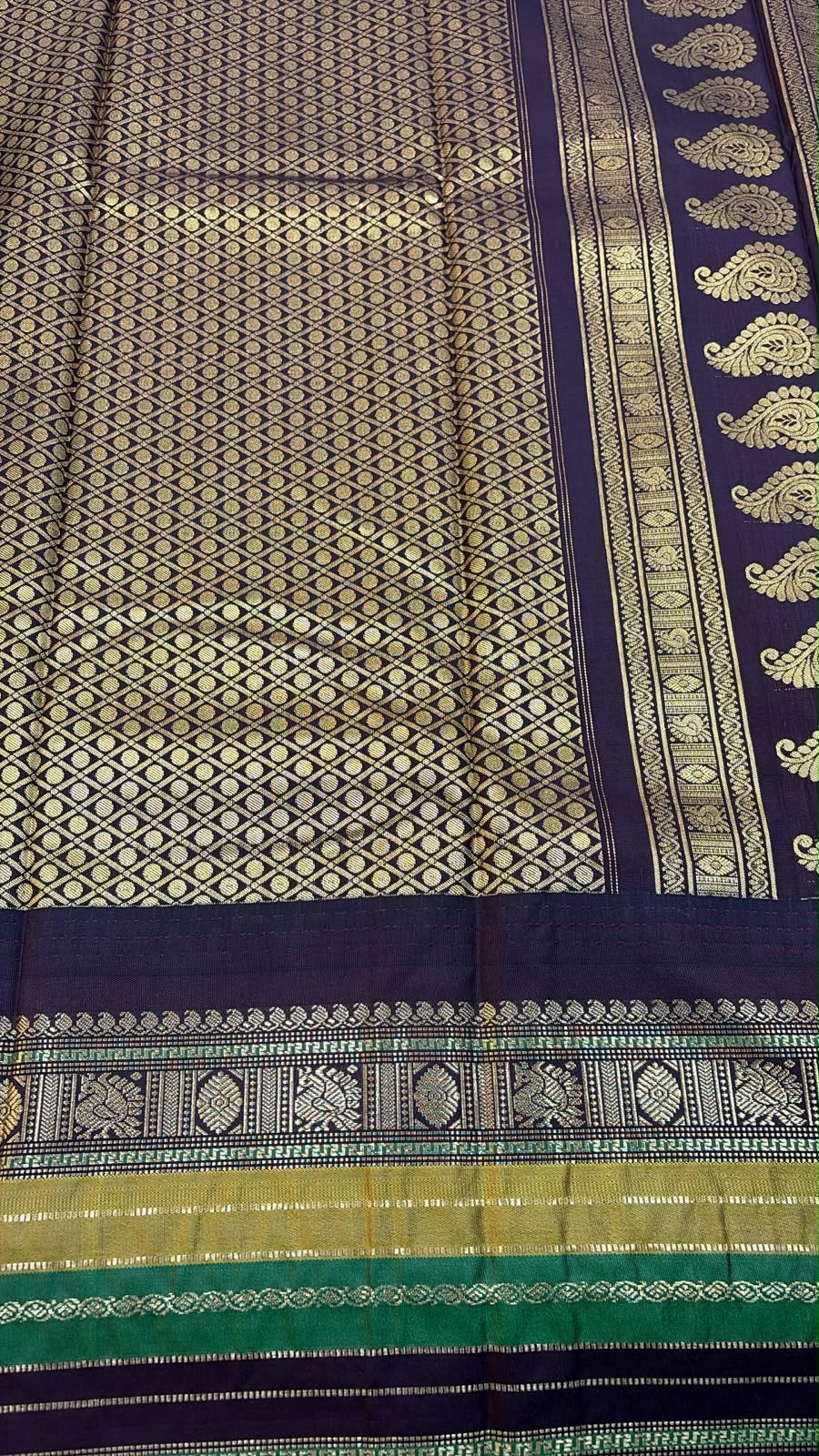 Vintage Border Semi Gadwal Silk Sarees