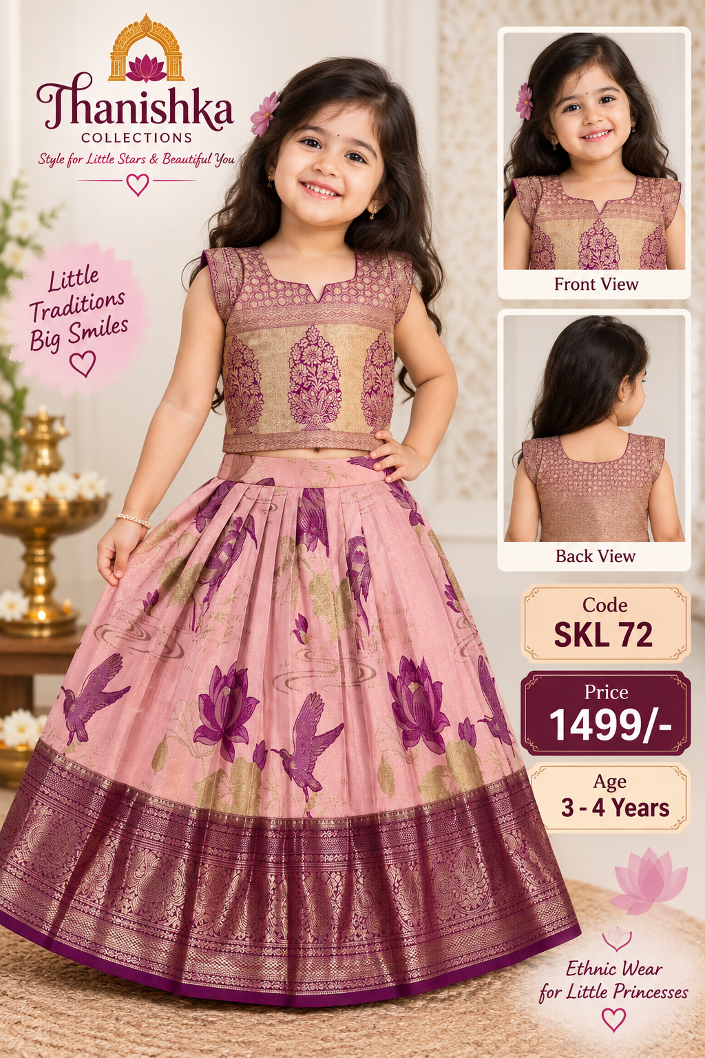 Kid’s lehenga Stitched